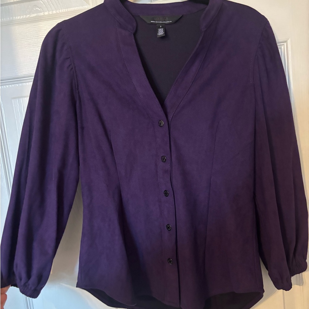 White House Black Market Deep Purple Blouse
